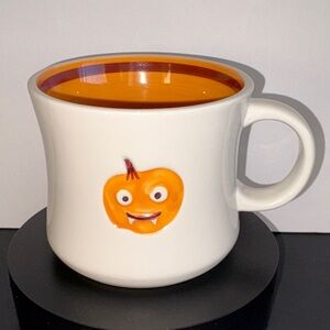 Starbucks Halloween Pumpkin Jack o Lantern Vampire Fangs Mug 2006